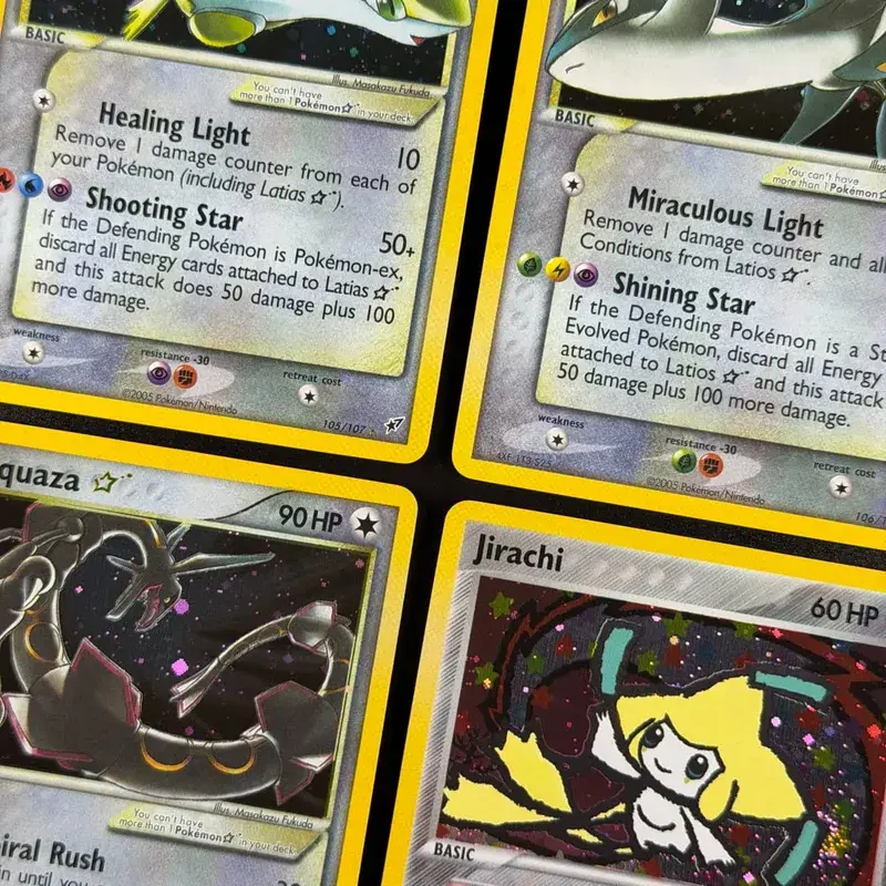 Κάρτες μεσολάβησης Pocket EX Deoxys Crobat Jirachi Latios Sharpedo Salamence Hariyama Deoxys Rayquaza Cosmos Holo Gold Star UR — image 6