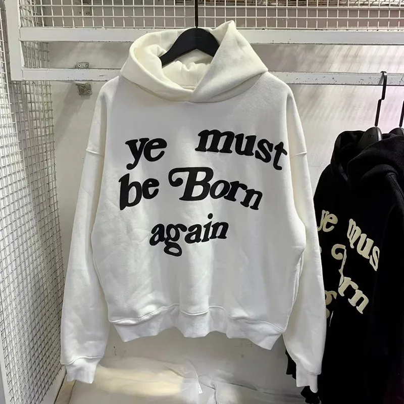 23FW Classic Foam Logo Ye Must Be Born Again קפוצ'ון גברים נשים באיכות הטובה ביותר אוברסייז Kanye West CPFM.XYZ Sweatshirts Multicolor — image 16