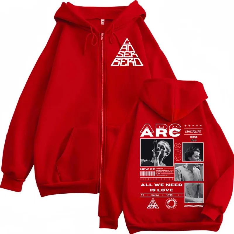 Canserbero Alles wat we nodig hebben is liefde Muerte Vida Merch Rits Hoodie Herenmode Hip Hop Zip Up Sweatshirts Casual Fleece Truien — image 4