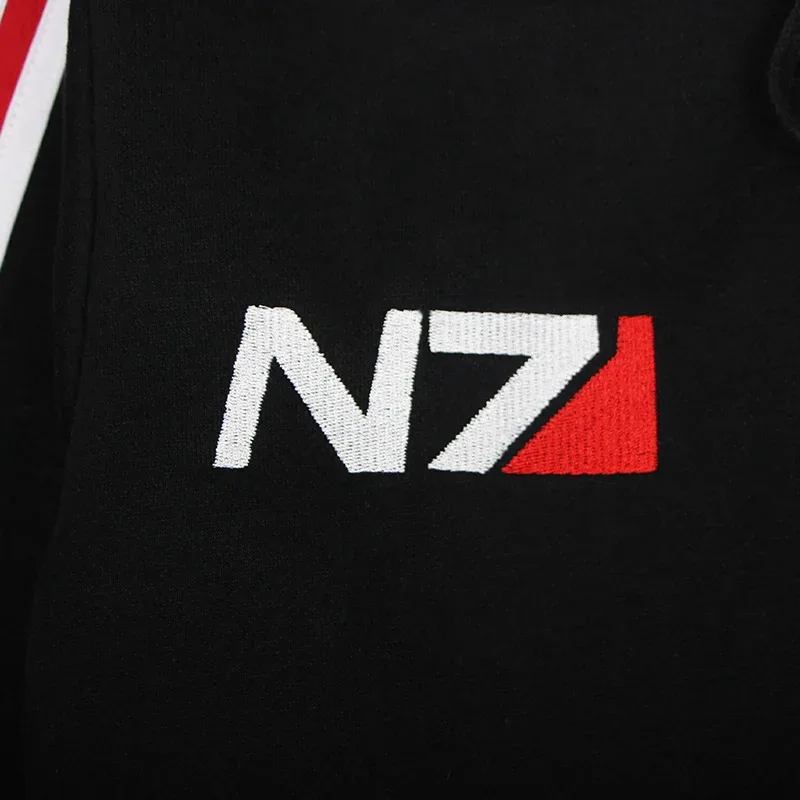 Spiel Mass Effect N7 Hoodie Unisex Sweatshirt Jacke bestickt Reißverschluss Hoodies Männer Frauen Mantel N7 T-Shirt Streetwear — image 2