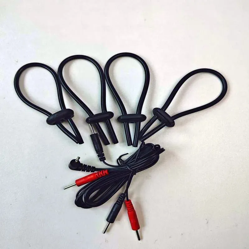 Male Electro Shock Penis Ring Electric Stimulation Massage Cock Ring Delay Time Ring Medical Themed Toys Sex Product Accessories