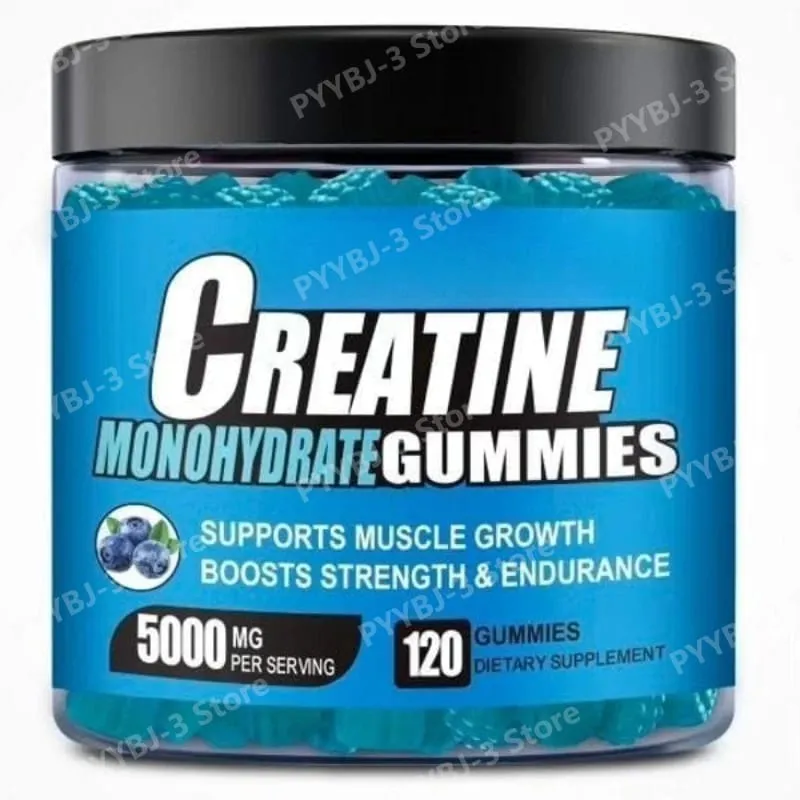 Creatine Monohydrate Infused Gummies with Vitamin B12 Muscle Growth Strength Pre-Workout Fitness Healthcare Supplement 120pcs — image 2