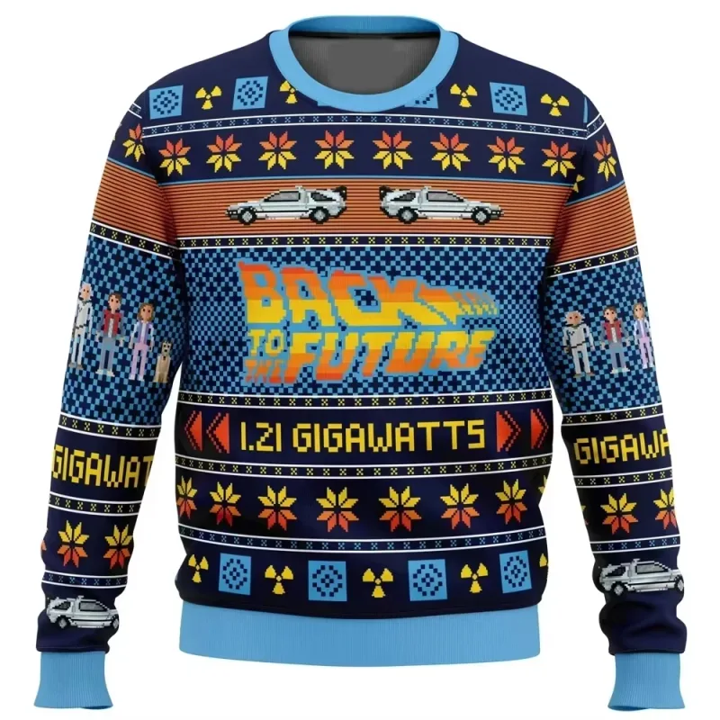 outono e inverno de volta ao futures suéteres feios de Natal, camisas de anime de desenho animato per homens e mulheres, roupas