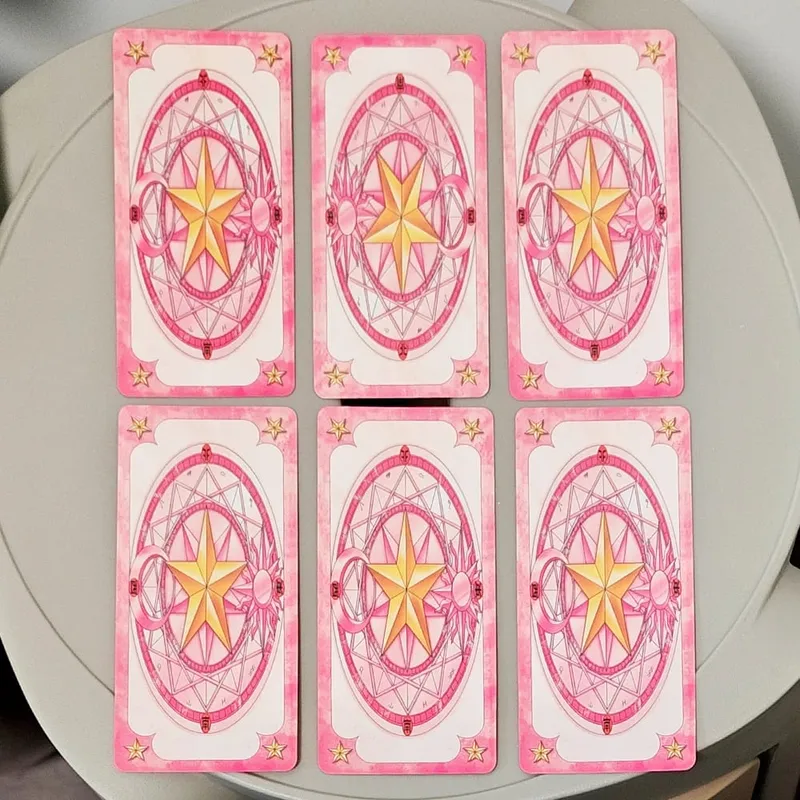 11x5,5 cm Cardcaptor Sakura Tarot Pakli - Komplett 56 kártyakészlet | Pink Sakura Edition rajongóknak és Cosplay-nek — image 4
