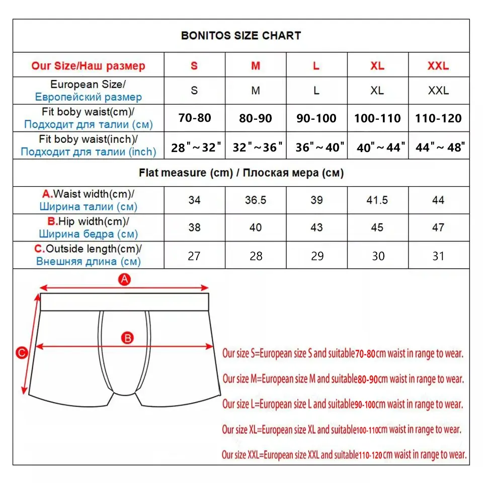 6 Pieces Solid Color Men's Panties BONITOS Letter Waistband Boxer Briefs Cotton Underwear Mens Boxers Classic Men Underpants