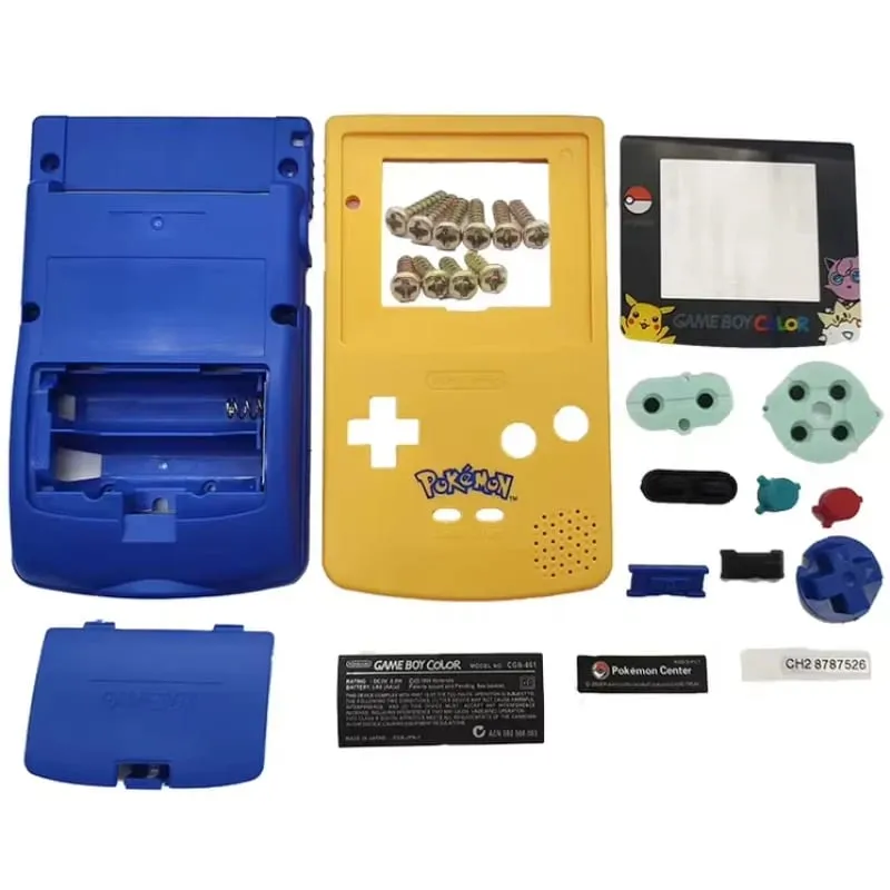Θήκη GBC Αντικατάσταση χρώματος GameBoy Κίτρινη πολύχρωμη θήκη GBC Pokemon Θήκη Pikachu — image 2