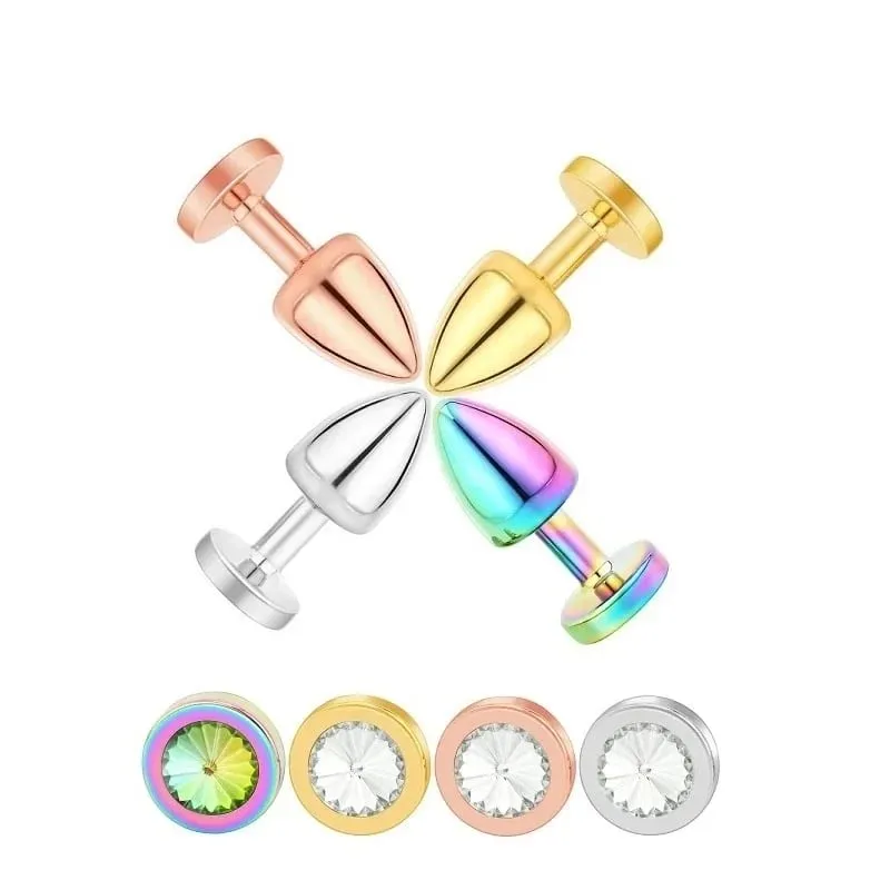 Small Size Metal Anal Beads Butt Plug Mini Rainbow Rose gold Butt Plug Crystal Jewelry Trainer Anal Dildo Masturbation Sex Toy — image 5