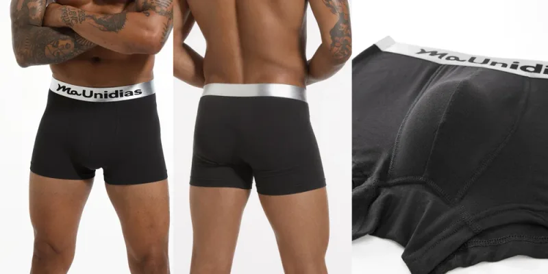 5Pcs Bamboo Fiber Men Underpants Maunidias Boxer Briefs Letter Elastic Waistband Underwear Mens Boxers Solid Color Men's Panties — image 5