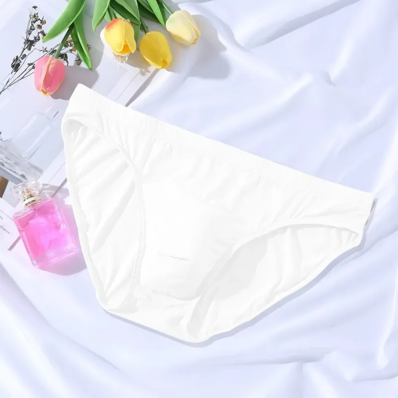 New Big Men's U Convex Underwear Ice Silk Quick Drying Briefs Summer Cool Low Waist Thin Male Underpants Plus Size — image 22