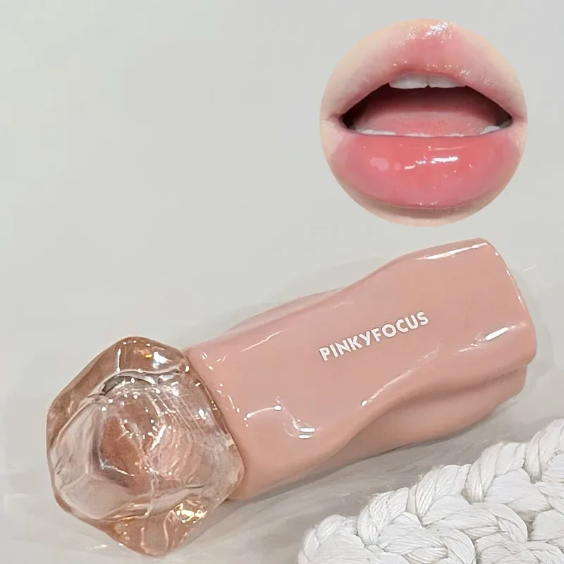 Pinkyfocus Rúzs Fényes Mirror ajakfény Hidratáló Hidratáló Juicy Nude ajakfesték Hosszantartó napi natúr smink rúzs