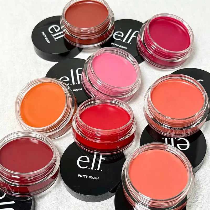 Elf Putty Blush Single Matte Cream Blush Dual-Use as Cream Eyeshadow Natural Soft Tone for Effortless Everyday Facial Makeup