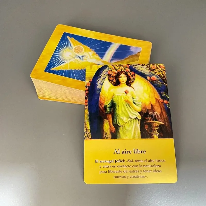 10,4*7,3 εκ. Archangel Oracle Cards σε ισπανική έκδοση Fate Tips Angels Oraculos Επιτραπέζια παιχνίδια Deck 44 Pcs Cards