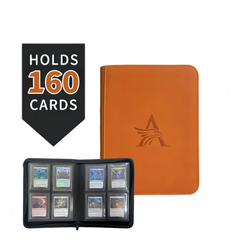 TopLoader 4-Pocket Card Binder (160 Cards) – Μαύρο/Αποθηκευτικός χώρος βιομηχανικής αντοχής για κάρτες TCG και αθλητικές κάρτες. Το όνειρο του συλλέκτη