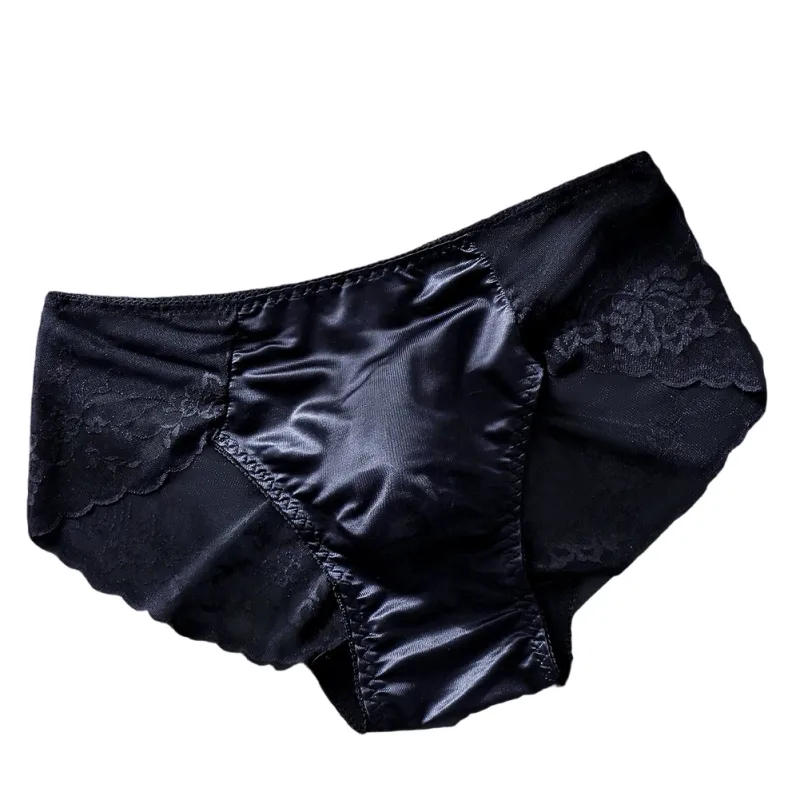 Men Lace Briefs Seamless Ice Silk Briefs Underwear 3D Bulge Pouch Low Waist Gay Panties — image 13