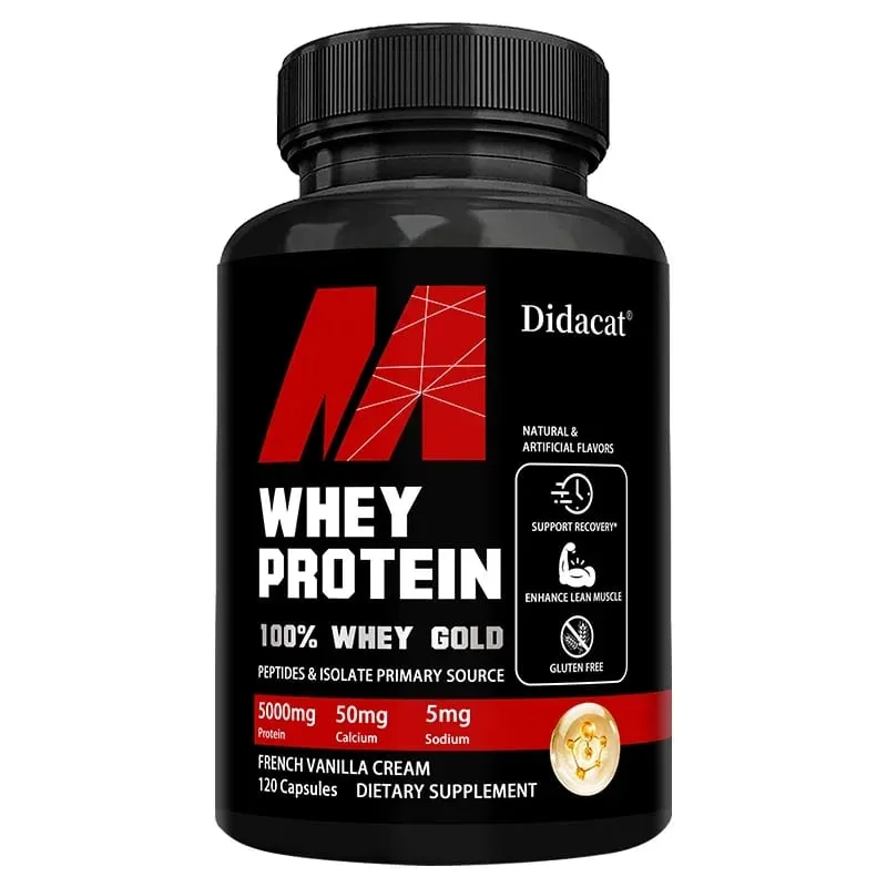Whey Protein Capsules - Contains 5000mg of Protein - Supports Recovery Balanced Muscle Health Gluten Free NON-GMO — image 9