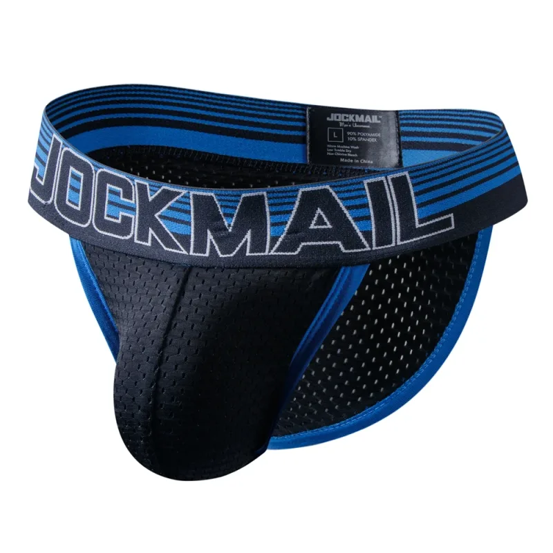 Jockmail Mans Underwear Gay Brief Nylon Mesh Sexy Low Waist Ropa Interior Hombre Letter Embroidery Sissy Panties Male Lingerie — image 54