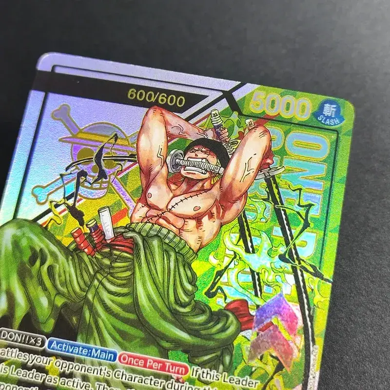 DIY One Piece Card Game Treasure Cup Roronoa Zoro OP12-020 Serialized 1/600 600/600 Collection English Cards Anime