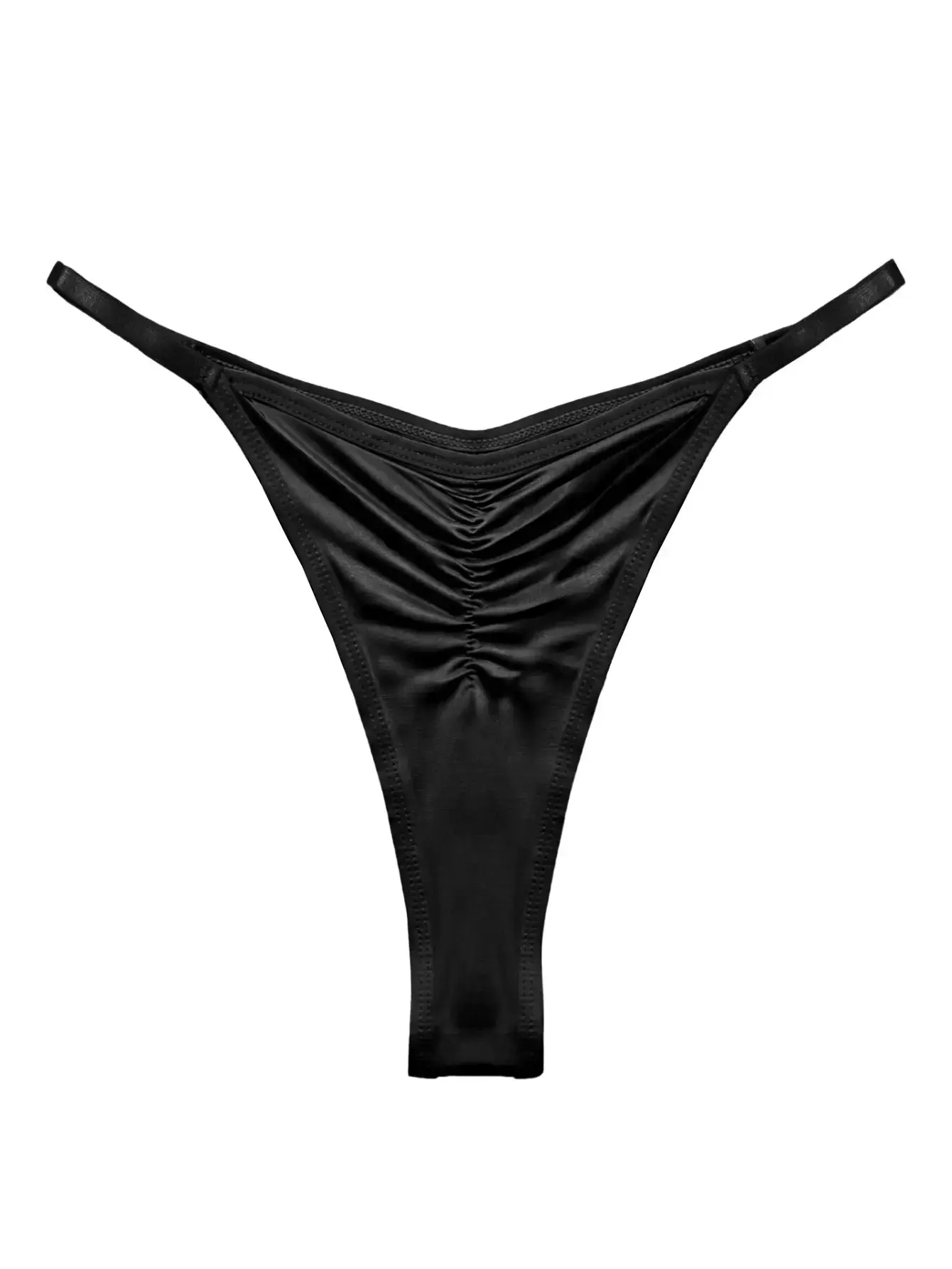 Men's Casual Ruched Thong 1 Piece, Ultra-Thin Breathable Cool Soft Everyday Men Underwear High Slit Sexy Cool Men's Underwear