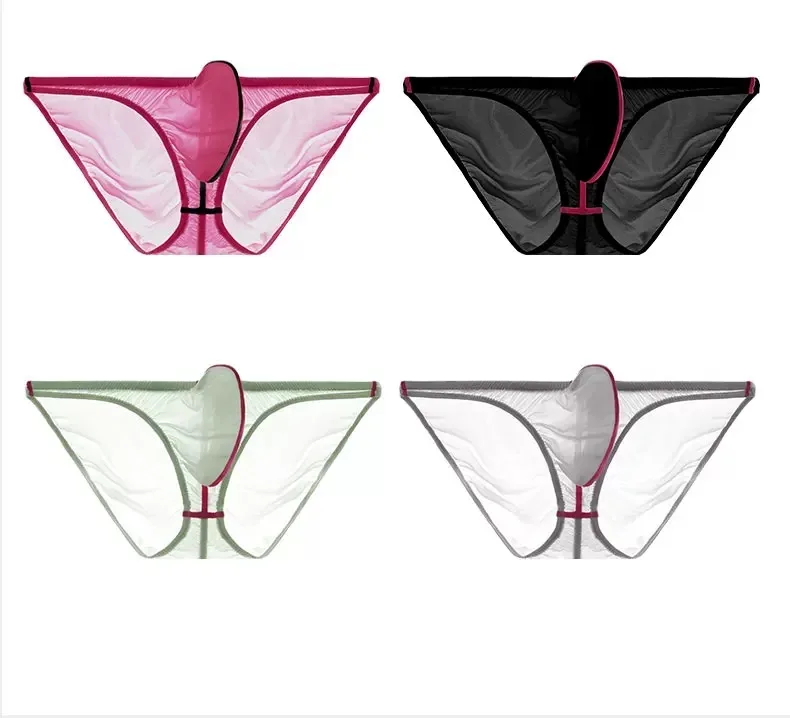 50G palm style men's underwear triangle with ice silk ultra-thin transparent small style upward tight fitting A838 — image 7