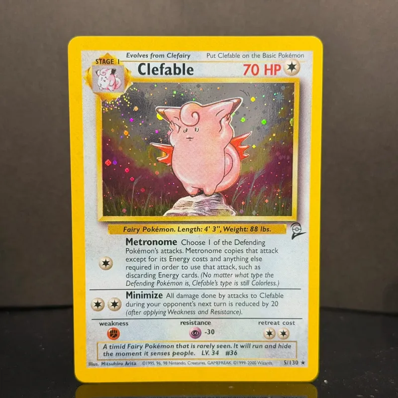 Pocket 2000 Base Set 2 OG Nostalgia Συλλεκτικό Hitmonchan Scyther Clefable Pidgeot Mewtwo Traditional Holo Proxy — image 11