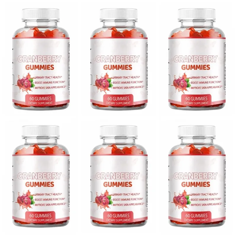 Áfonya-gumik a húgyutak egészségének támogatására C-vitaminnal 40 Mg és E-vitaminnal 2,7 Mg 60 Gummies