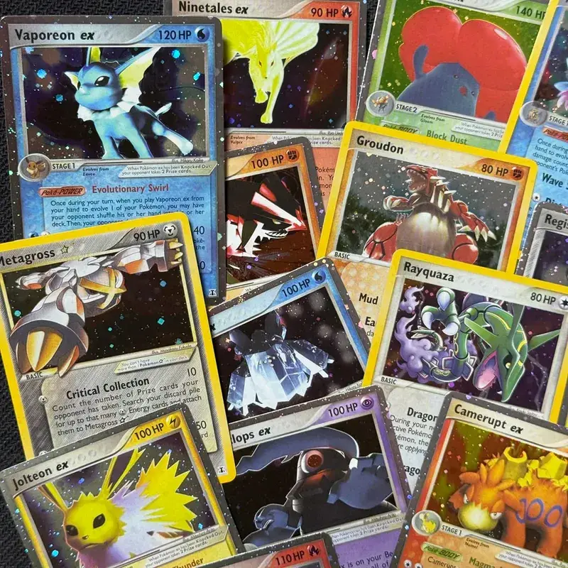 Κάρτες μεσολάβησης Ολογραφικά Emerald Cacturne Rayquaza Hidden Legends Kyogre Crystal Guardians Alakazam Star Flareon Metagross — image 3
