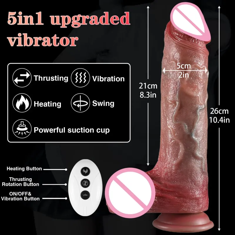 Realistic Dildo Vibrator Thrust Penis Tongue Licking Clitoris Double Penetration Anal Sex Machine Quick Orgasm For Women Sex Toy