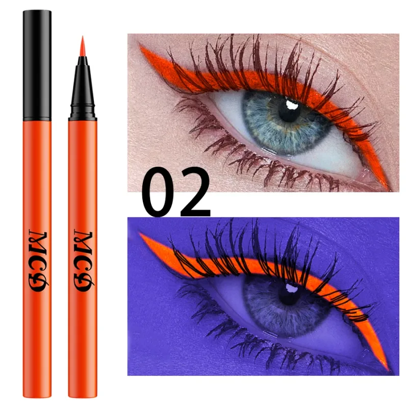 1 PC אור UV ניאון אייליינר עט איפור עיניים כחול ירוק עמיד למים צבע נוזלי עיפרון עיפרון איפור קוסמטיקה צהוב סגול