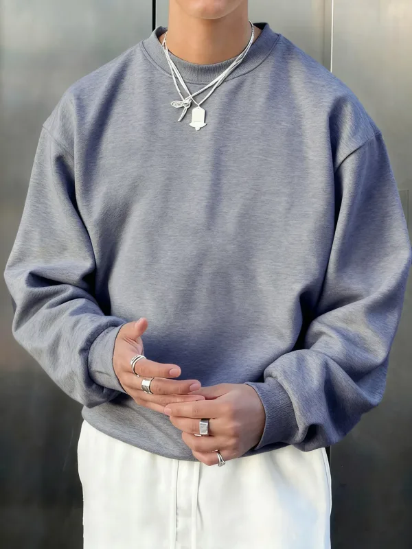 Herenfleece Herfsttop Straat All-Match Pullovers Comfortabele Basics Sweatshirts Sport Casual Sportkleding Dagelijks Zachte kleding — image 11