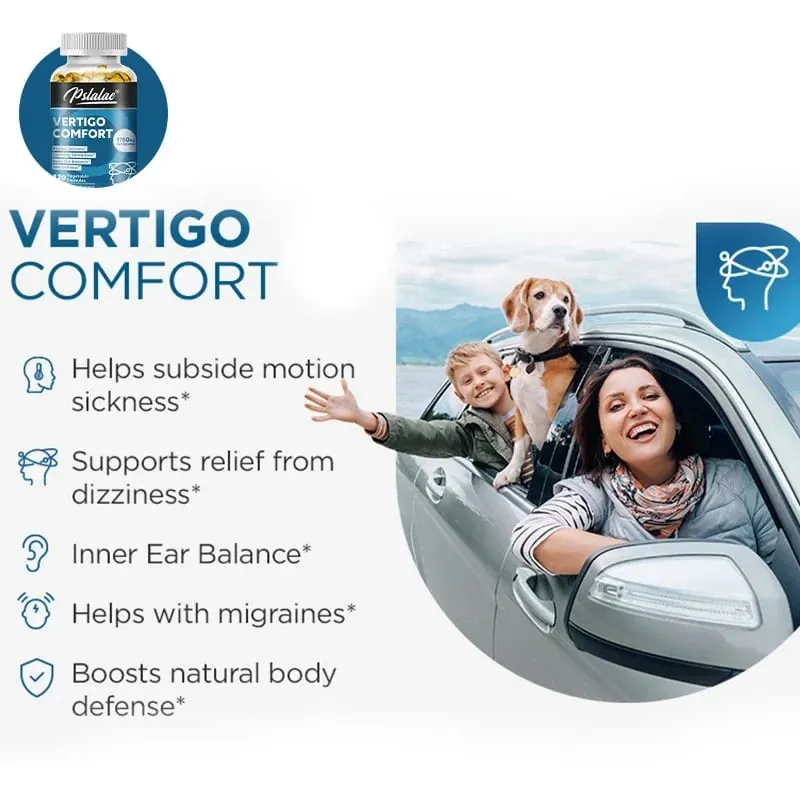 Vertigo Comfort kapszulák – Belső fül egyensúly-kiegészítő – csillapítja a szédülést, hányingert, pörgést és remegést