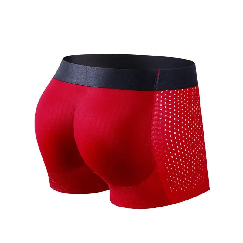 Erkek Sandıklar Dahili Sahte Popo Kalça Kaldırıcı Artırıcı Şort Boxer Külot Yastıklı İç Shapewear Külot Naylon Nefes — image 8