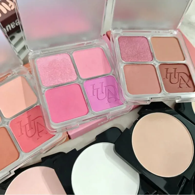 Fine Fitting 4-χρωμα Powder Blusher Light Natural Dumb Shiny Αδιάβροχο Ανθεκτικό στον Ιδρώτα Blush Lip Gloss Μακιγιάζ — image 7