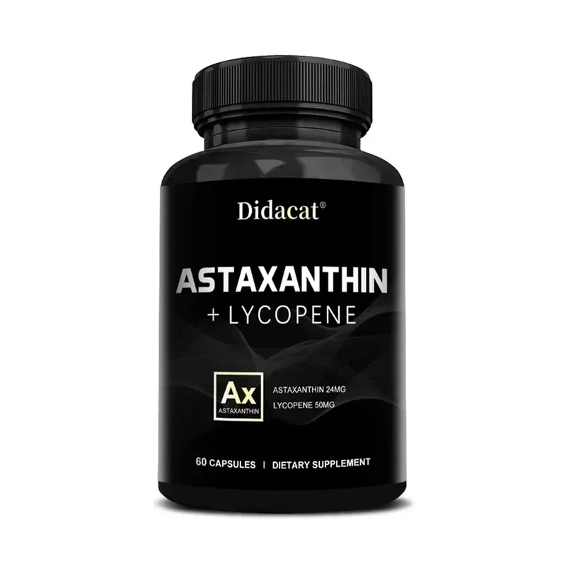 Astaxanthin 24mg + Lycopene 50mg Natural Antioxidant From Microalgae Astaxanthin Supplement Support Eye Skin Health Non-GMO — image 9