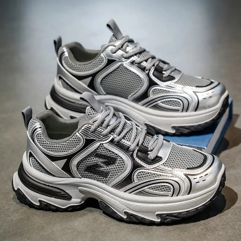 2025 New Thick - Soled Height - Increasing Men's Sneakers Retro Style Mesh Breathable Versatile Casual Shoes — image 6