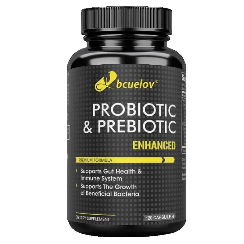 Probiotics and Prebiotics Support Gut Health and The Immune System Relieve Constipation Bloating Bad Breath Acne & Blemishes