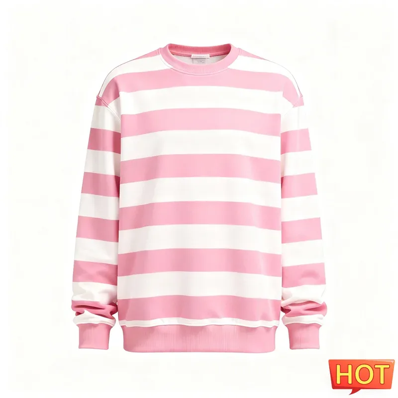 Moda listrado moletom gráfico para homem simples na moda manga longa 3d impresso feio moletom casual pullovers de grandes dimensões — image 7