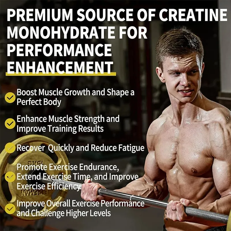 Buy 2 Get 2 Free! Premium Creatine Monohydrate Capsules Support Muscle Growth Strength Gains & Exercise Performance Men