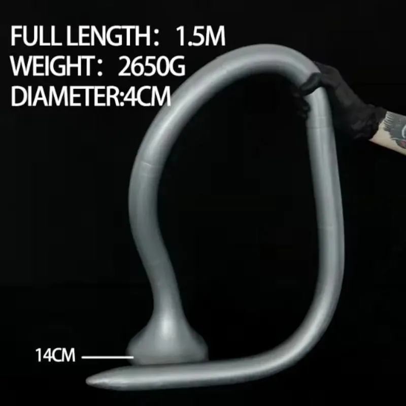 Consolador Anal de 150cm de longitud, estimulador profundo, tapón Anal largo de silicona, tapón Anal grande, masturbador de masaje de próstata, Juguetes sexuales, SexShop