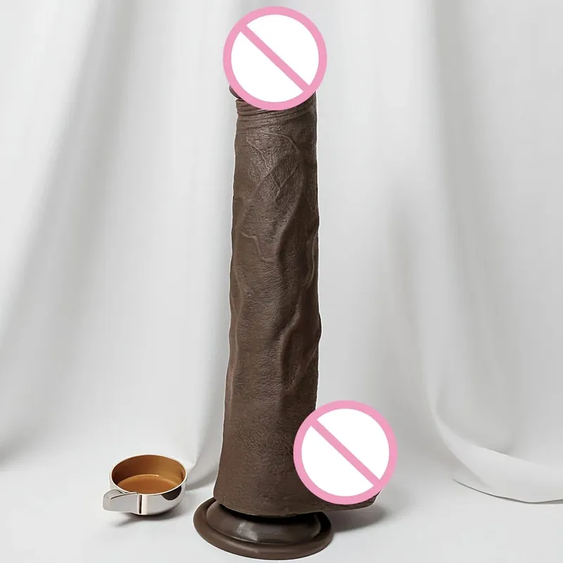 28cm Super Soft Silicone Dildo with Suction Cup Flexible G-spot Strap-On for Women Men Lesbian - Long Penis Sex Toy for Couples — image 4