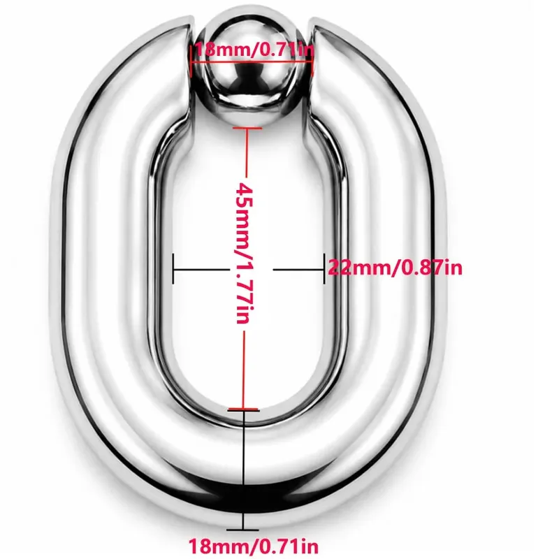 Male Heavy Duty BDSM Stainless steel Ball Scrotum Stretcher metal penis bondage Cock Ring Delay ejaculation male new Sex Toy men — image 11