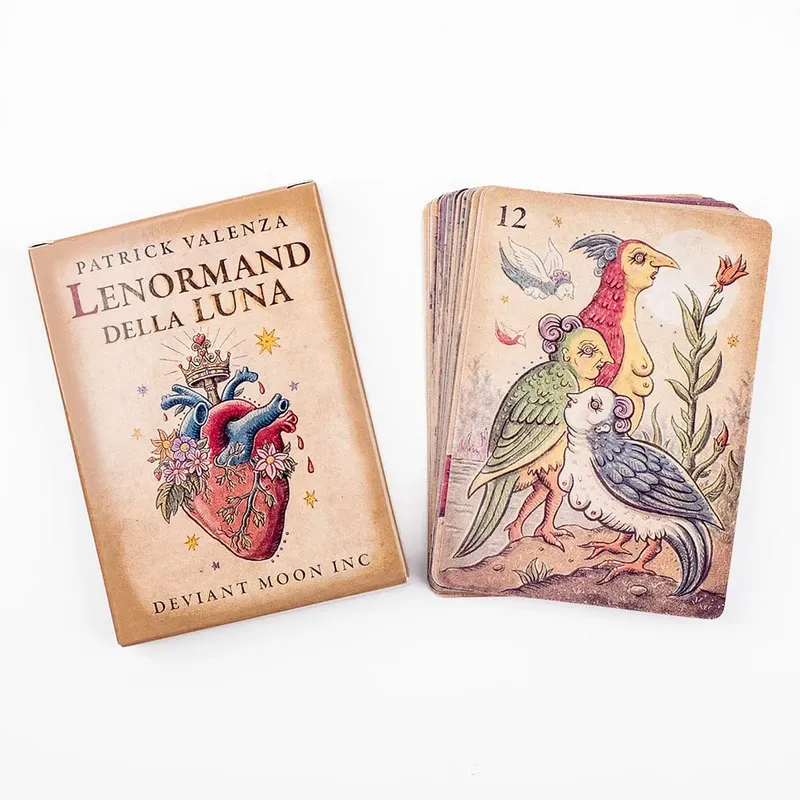 36 יחידות Lenormand Della Luna קלפי שולחן טארוט של משחקי קבוצה למסיבות סט אורקל ודיבינציה 7.3*10.2 ס"מ