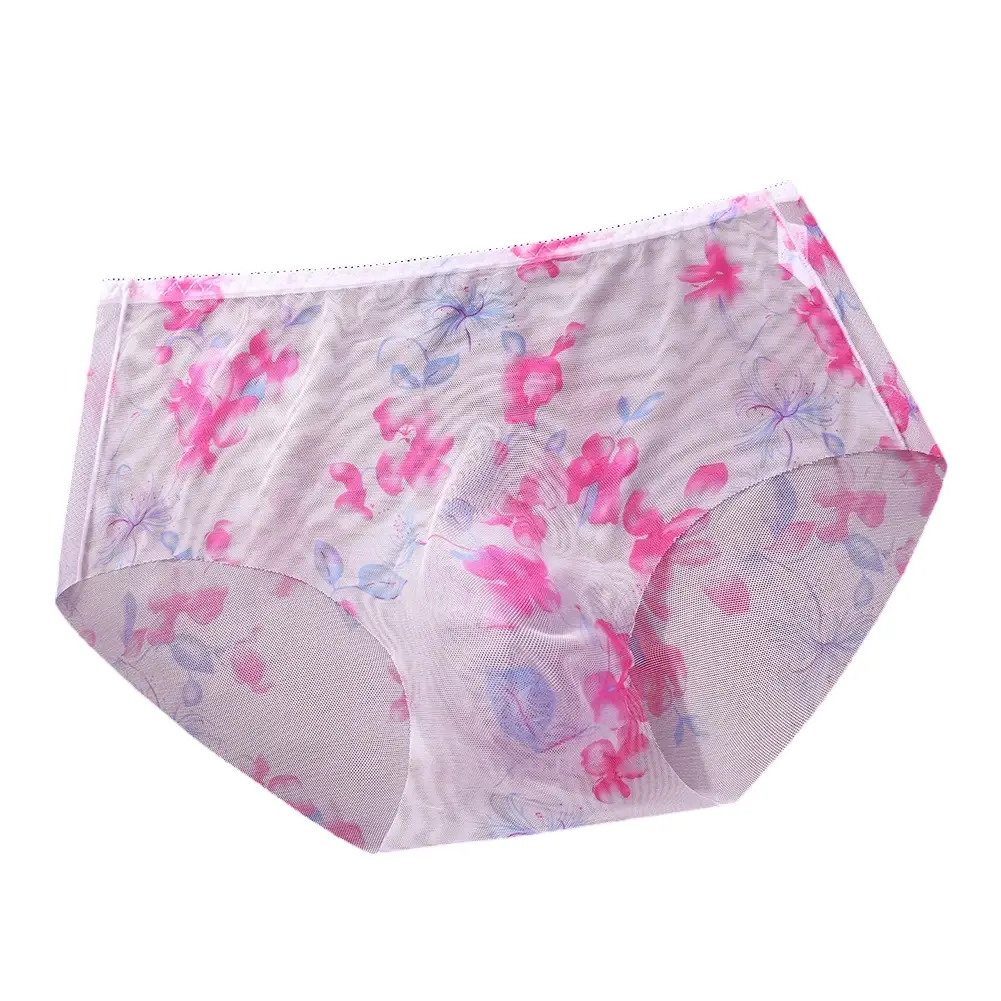 1pc Men's Thin Mesh Briefs Underwear 3D Bulge Pouch Underpants Print See Through Sissy Panties Elastic Breathable Briefs — image 2