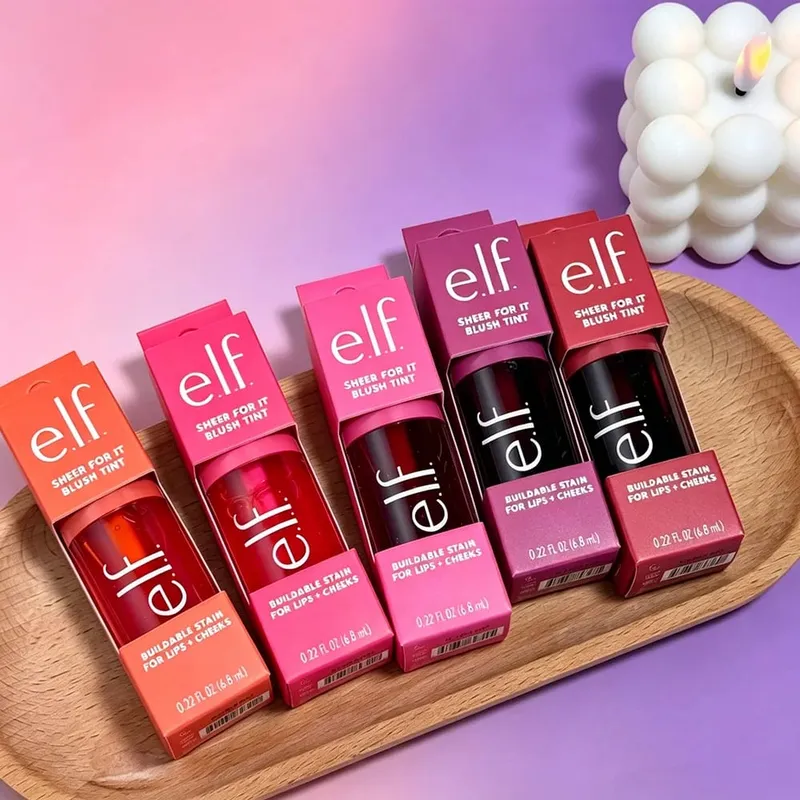 Elf New Sheer For It Blush Tint Dual-Use Liquid Blush Lip Gloss Sheer Tone Λεία υφή Ωραία λάμψη για καθημερινό μακιγιάζ για τα χείλη μάγουλο — image 2