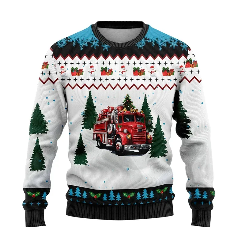 Niedlicher Tier-3D-gedruckter hässlicher Weihnachtspullover für Männer und Frauen, lustiges Totenkopf-Design, grafische Sweatshirts, lässige Rundhals-Tops — image 5