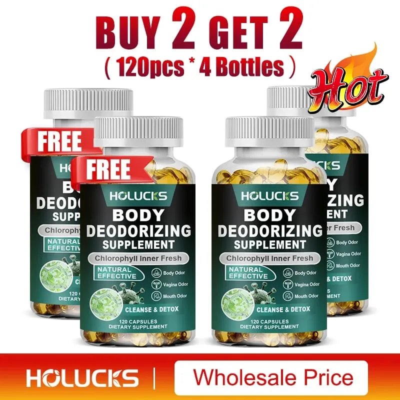 Chlorophyll Capsules Supplement Body Deodorizing Deos & Cleanse Digestion Support for Gut & Skin Health