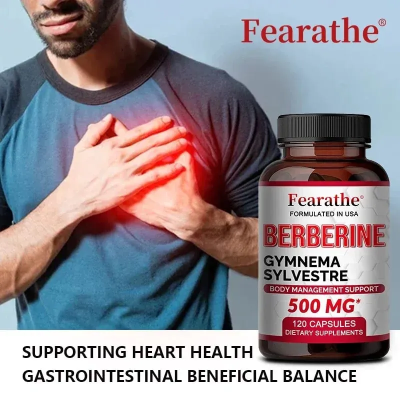 Berberine Capsules Maximum Potency for Blood Sugar Levels Immune System Health High Strength Healthy Weight Management