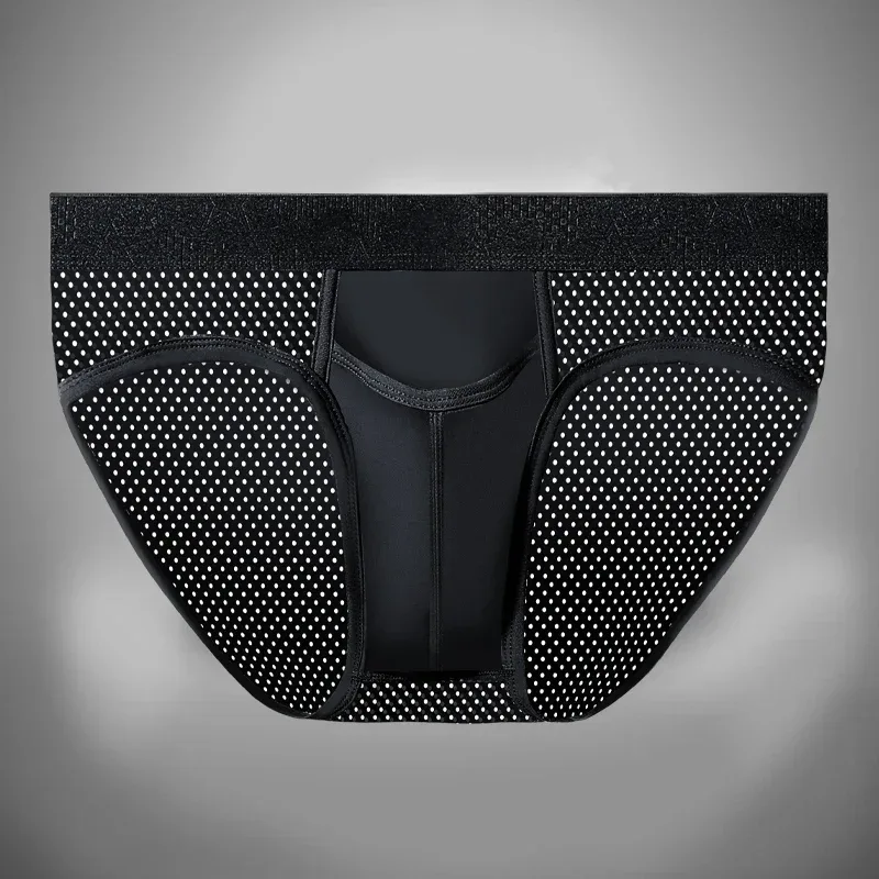 Bullet Separation Panties Men's Sexy U-Convex Briefs Vein Ice Silk Scrotal Rim Sperm Cord Shorts Varicose Heads