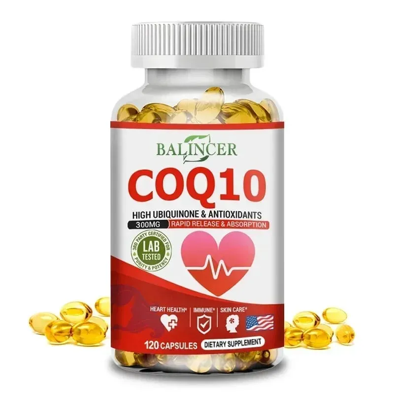 CoQ10 Softgels - Συμπλήρωμα συνένζυμου Q10 (ουβικινόνη) Αντιοξειδωτικό υψηλής απορρόφησης που υποστηρίζει την υγεία της καρδιάς και την παραγωγή ενέργειας