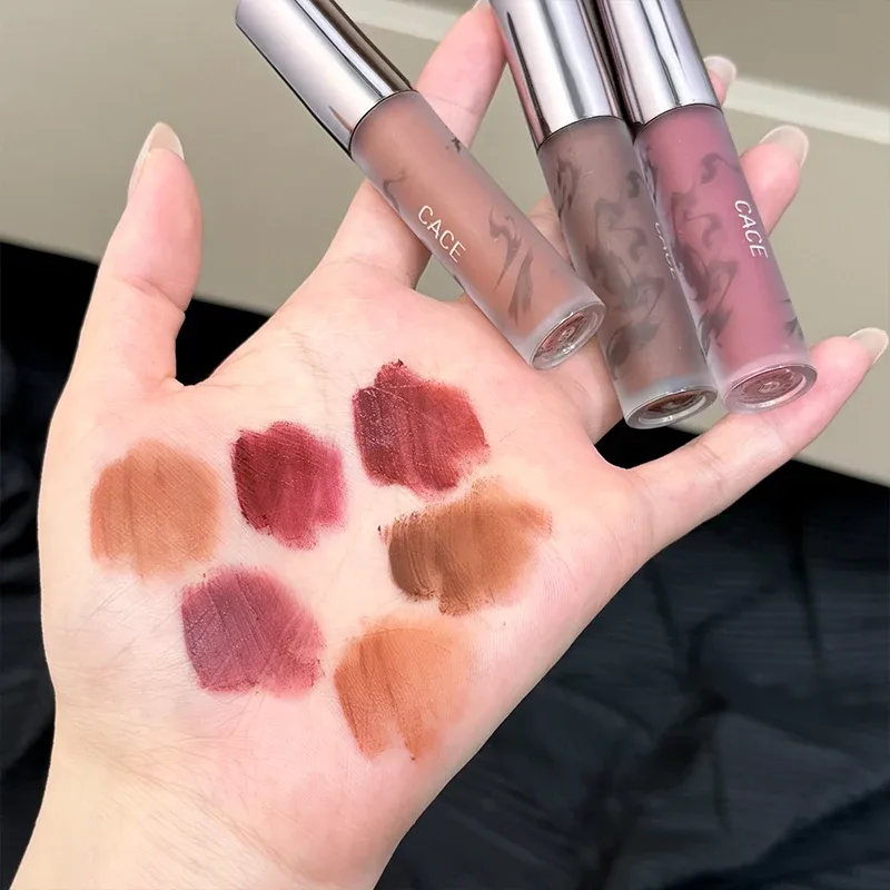 Punk Dark Brown Lip Mud Nude Matte Orange Brown Lip Gloss Raspberry Red Liquid Lipstick Waterproof Non Stick Cup Lip Tint Makeup — image 7