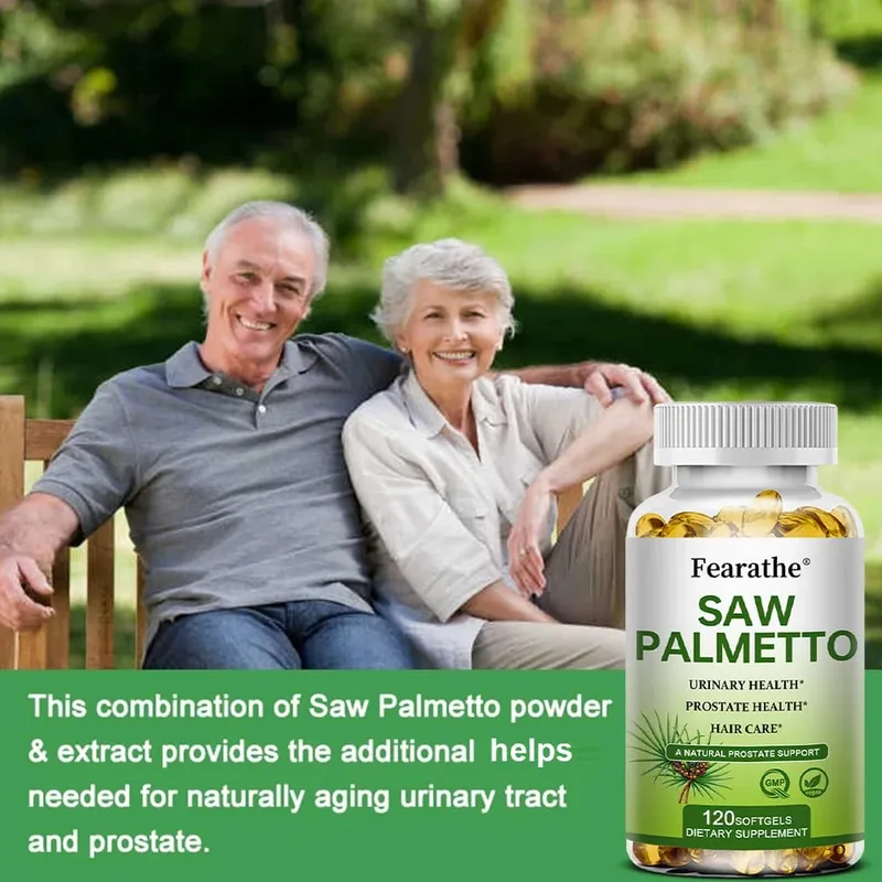 Saw Palmetto Prostate Health Supplement Promote Urary Tract Function 500mg ανά μερίδα - Vegan κάψουλες χωρίς ΓΤΟ